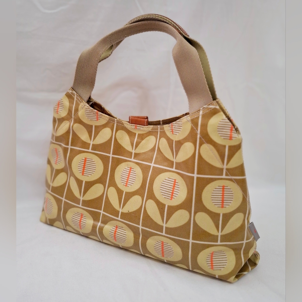 Orla Kiely Brown and Cream Patterned Shoulder Bag